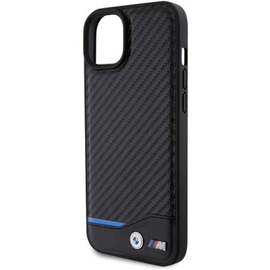 BMW BMHCP15M22NBCK iPhone 15 Plus 6.7" black Leather Carbon BMW BMHCP15M22NBCK iPhone 15 Plus 6.7" black Leather Carbon
