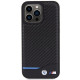BMW BMHCP15X22NBCK iPhone 15 Pro Max 6.7" black Leather Carbon