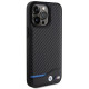 BMW BMHCP15X22NBCK iPhone 15 Pro Max 6.7" black Leather Carbon