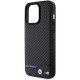 BMW BMHCP15X22NBCK iPhone 15 Pro Max 6.7" black Leather Carbon