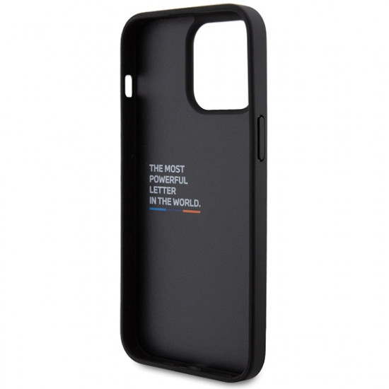 BMW BMHCP15X22NBCK iPhone 15 Pro Max 6.7" black Leather Carbon