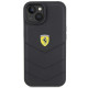 Ferrari FEHCP15SRDUK iPhone 15 6.1" black hardcase Quilted Metal Logo