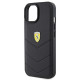 Ferrari FEHCP15SRDUK iPhone 15 6.1" black hardcase Quilted Metal Logo