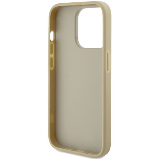 Guess GUHCP15LHG4SGD iPhone 15 Pro 6.1" gold hardcase Glitter Script Big 4G