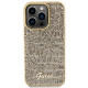 Guess GUHCP15LPMSDGSD iPhone 15 Pro 6.1" gold hardcase Disco Metal Script