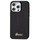 Guess GUHCP15LPSFDGSK iPhone 15 Pro 6.1" black hardcase Sequin Script Metal