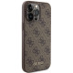 Guess GUHCP15XG4GFBR iPhone 15 Pro Max 6.7" brown hard case 4G Metal Gold Logo