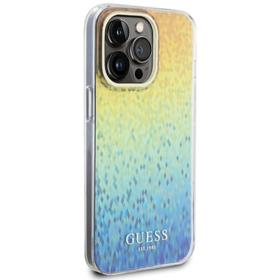 Guess GUHCP15XHDECMI iPhone 15 Pro Max 6.7" multicolour hardcase IML Faceted Mirror Disco Iridescent