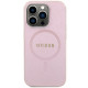 Guess GUHMP15LPSAHMCP iPhone 15 Pro 6.1" pink hardcase Saffiano MagSafe