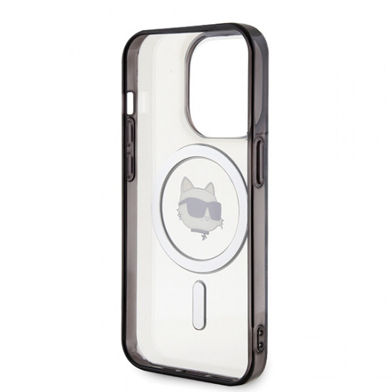 Karl Lagerfeld KLHMP15LHCHNOTK iPhone 15 Pro 6.1" transparent hardcase IML Choupette`s Head MagSafe