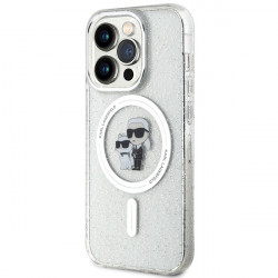 Karl Lagerfeld KLHMP15LHGKCNOT iPhone 15 Pro 6.1" transparent hardcase Karl&Choupette Glitter MagSafe