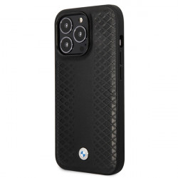 BMW BMHCP14L22RFGK iPhone 14 Pro 6.1" black Leather Diamond Pattern