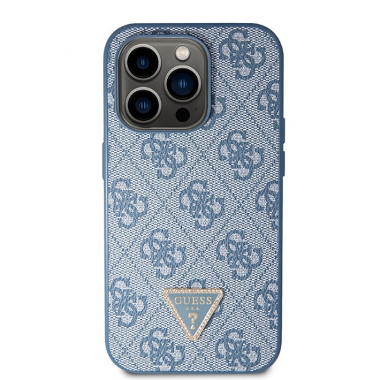 Guess GUHCP15LP4TDSCPB iPhone 15 Pro 6.1" blue hardcase Crossbody 4G Metal Logo