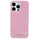 Guess GUHCP15XP4EPMP iPhone 15 Pro Max 6.7" pink hardcase Leather 4G Stamped