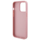 Guess GUHCP15XP4EPMP iPhone 15 Pro Max 6.7" pink hardcase Leather 4G Stamped