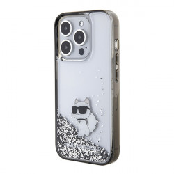 Karl Lagerfeld KLHCP15XLKCNSK iPhone 15 Pro Max 6.7" transparent hardcase Liquid Glitter Choupette Karl Lagerfeld KLHCP15XLKCNSK iPhone 15 Pro Max 6.7" transparent hardcase Liquid Glitter Choupette