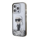 Karl Lagerfeld KLHCP15XLKKNSK iPhone 15 Pro Max 6.7" transparent hardcase Liquid Glitter Ikonik