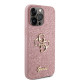 Guess GUHCP15LHG4SGP iPhone 15 Pro 6.1" pink hardcase Glitter Script Big 4G