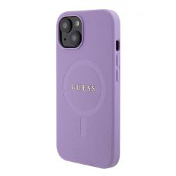 Guess GUHMP15SPSAHMCU iPhone 15 6.1" purple hardcase Saffiano MagSafe