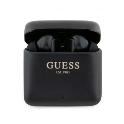 Guess sluchawki Bluetooth GUTWSSU20ALEGK TWS + stacja dokujaca black Printed Logo