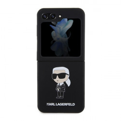 Karl Lagerfeld KLHCZF5SNIKBCK Z Flip5 hardcase black Silicone Ikonik