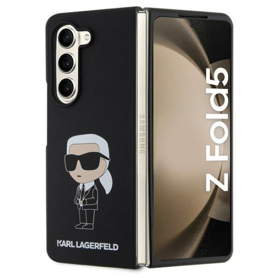 Karl Lagerfeld KLHCZFD5SNIKBCK Z Fold5 hardcase black Silicone Ikonik