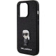 Karl Lagerfeld KLHCP15XGKNPSK iPhone 15 Pro Max 6.7" black hardcase Fixed Glitter Ikonik Logo Metal Pin