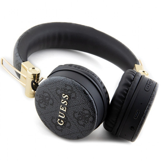 Guess Bluetooth headphones GUBH704GEMK black 4G Metal Logo