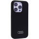 Audi Silicone Case iPhone 15 Pro Max 6.7" black hardcase AU-LSRIP15PM-Q3/D1-BK