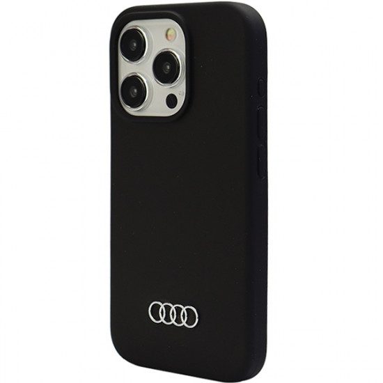 Audi Silicone Case iPhone 15 Pro Max 6.7" black hardcase AU-LSRIP15PM-Q3/D1-BK