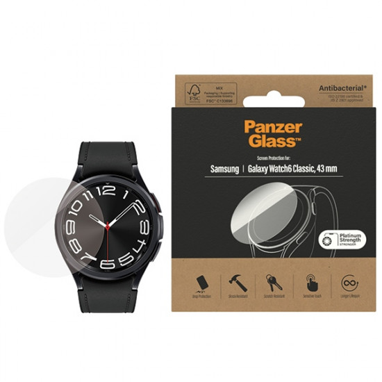 PanzerGlass Galaxy Watch6 Classic 43mm Screen Protection Antibacterial 3685 PanzerGlass Galaxy Watch6 Classic 43mm Screen Protection Antibacterial 3685