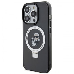Karl Lagerfeld KLHMP15XHMRSKCK iPhone 15 Pro Max 6.7" black hardcase Ring Stand Karl&Choupettte MagSafe