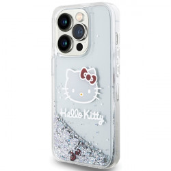 Hello Kitty HKHCP14LLIKHET iPhone 14 Pro 6.1" silver hardcase Liquid Glitter Charms Kitty Head