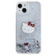 Hello Kitty HKHCP15SLIKHET iPhone 15 6.1" silver hardcase Liquid Glitter Charms Kitty Head Hello Kitty HKHCP15SLIKHET iPhone 15 6.1" silver hardcase Liquid Glitter Charms Kitty Head