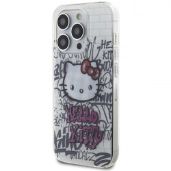 Hello Kitty HKHCP15XHDGPHT iPhone 15 Pro Max 6.7" white hardcase IML Kitty On Bricks Graffiti