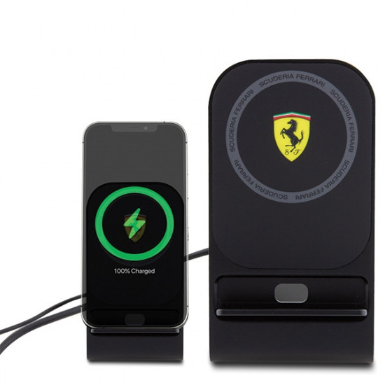 Ferrari FEMFBMALK Inductive Charger 15W black/black 2023 Collection MagSafe