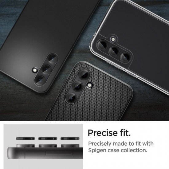 Spigen Optik.tr ez Fit Camera Protector Samsung Galaxy S23 FE Black [2 PACK]