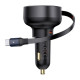 Baseus Enjoyment Pro car charger with 60W USB-C cable (black)