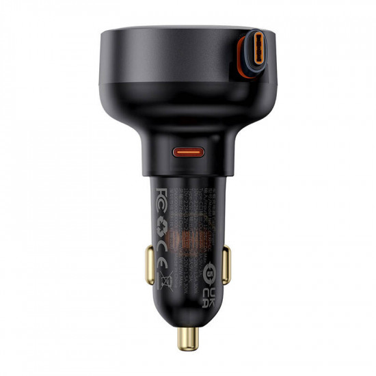 Baseus Enjoyment Pro car charger with 60W USB-C cable (black)