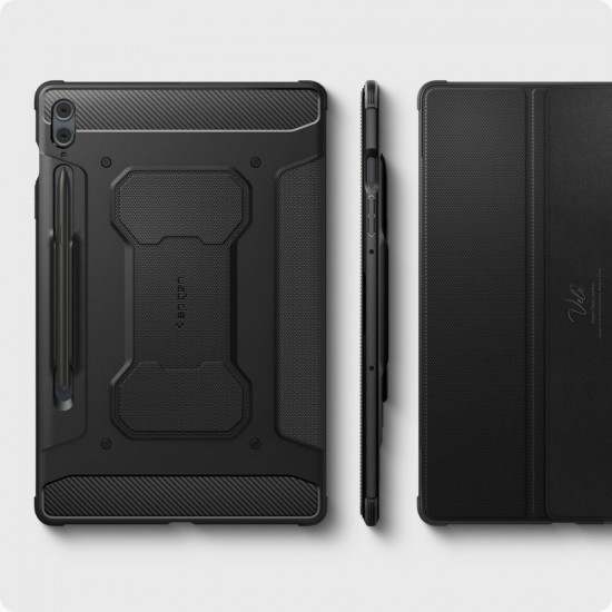 Spigen Rugged Armor Pro Samsung Galaxy Tab S9 FE+ Plus Black