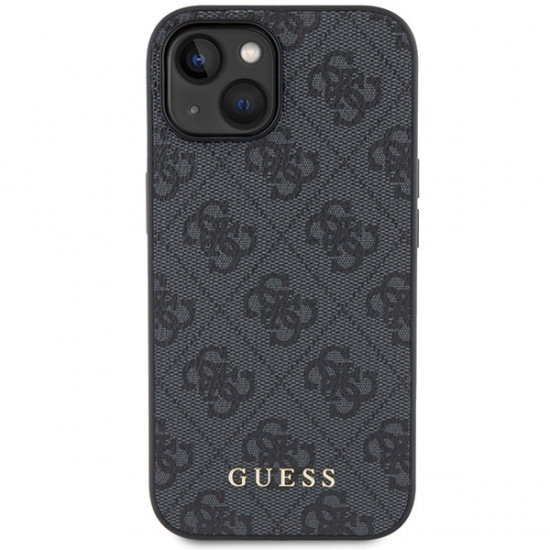 Guess GUHCP15MG4GFGR iPhone 15 Plus 6.7" grey hard case 4G Metal Gold Logo