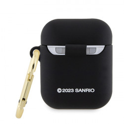 Hello Kitty HKA23DKHSK Airpods 1/2 cover black Silicone 3D Kitty Head