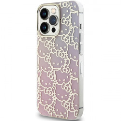 Hello Kitty HKHCP13LHCHPEP iPhone 13 Pro / 13 6.1" pink hardcase IML Gradient Electrop Crowded Kitty Head