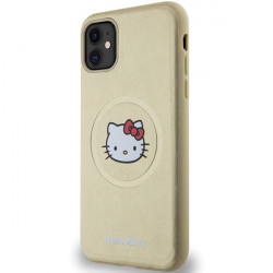 Hello Kitty HKHMN61PGHCKD iPhone 11 / Xr 6.1" gold hardcase Leather Kitty Head MagSafe