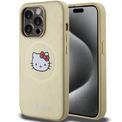 Hello Kitty HKHMP14XPGHCKD iPhone 14 Pro Max 6.7" gold hardcase Leather Kitty Head MagSafe