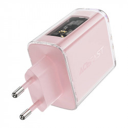 Acefast A45 network charger USB-A, 2xUSB-C, PD, 65W (pink) Acefast A45 network charger USB-A, 2xUSB-C, PD, 65W (pink)