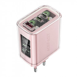 Acefast A45 network charger USB-A, 2xUSB-C, PD, 65W (pink) Acefast A45 network charger USB-A, 2xUSB-C, PD, 65W (pink)