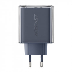 Acefast A45 network charger USB-A, 2xUSB-C, PD, 65W (grey) Acefast A45 network charger USB-A, 2xUSB-C, PD, 65W (grey)