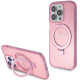 Guess GUHMP15LHRSGSP iPhone 15 Pro 6.1" różowy/pink hardcase Ring Stand Script Glitter MagSafe