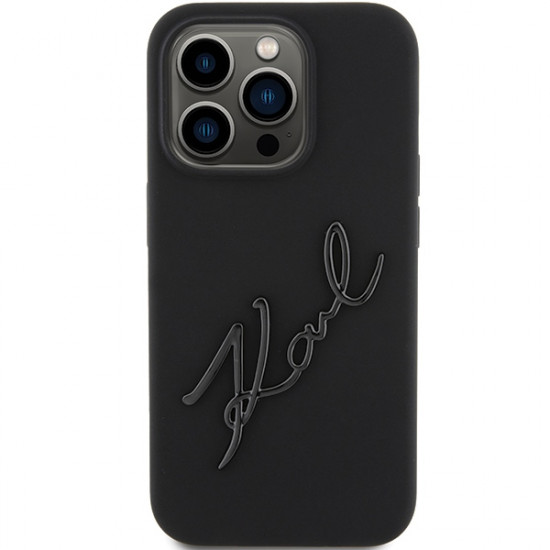 Karl Lagerfeld KLHCP15LSKSBMCK iPhone 15 Pro 6.1" czarny/black hardcase Silicone Karl Script